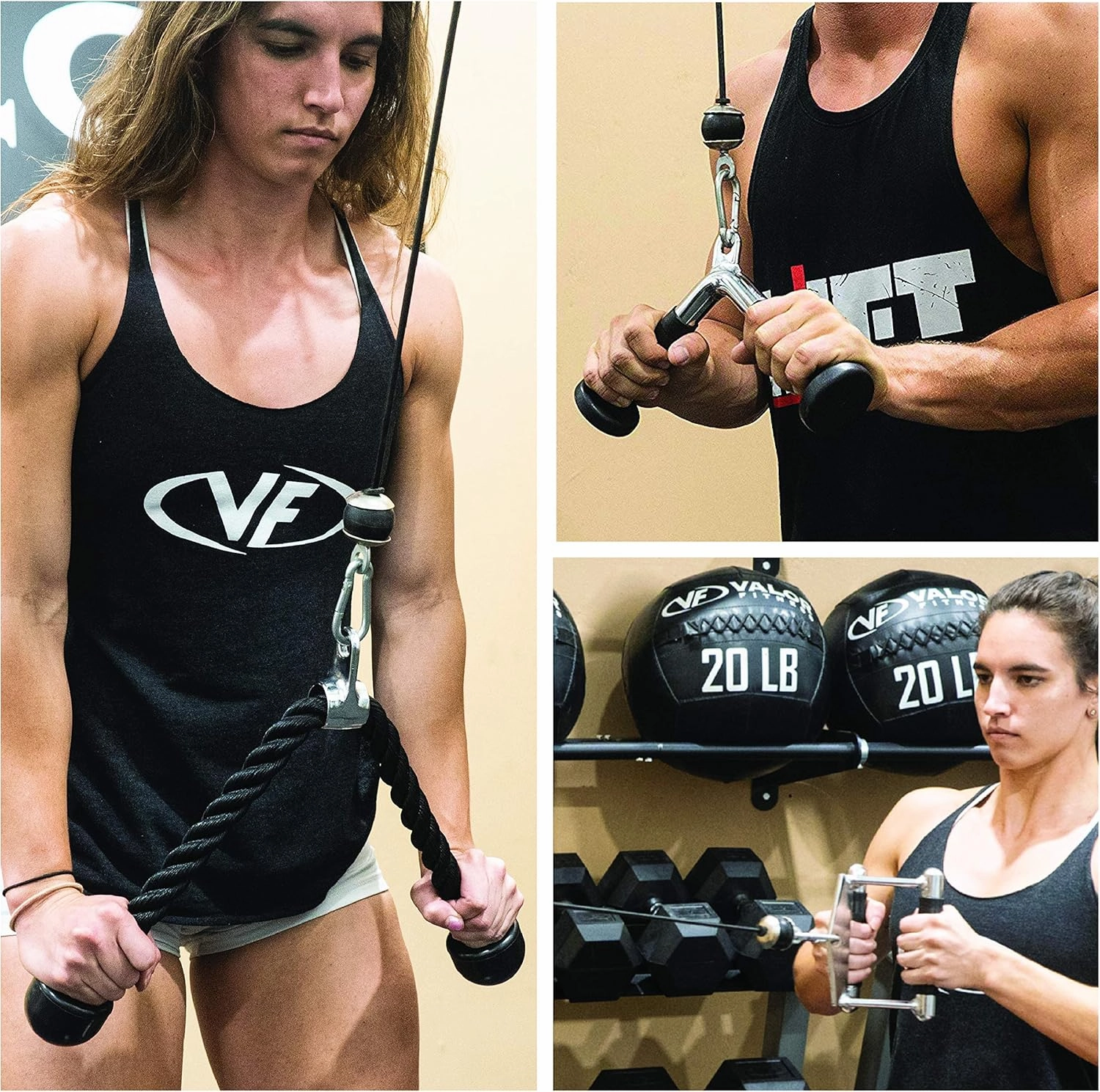 Valor Fitness Cable Crossover Machine - 17 Adjustable Positions with Pull Up Bars and Optional Bundle Attachments Max Weight 200 lb. Plate Loaded Pulley System for Home Gym Power Workout