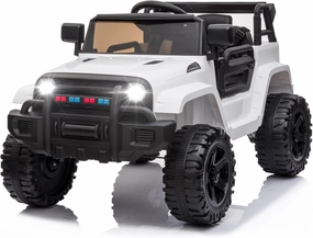 VALUE BOX Kids Ride On Truck, 2.4G Remote Control Kids Electric Ride-on Car 12V Battery Motorized Vehicles Age 3-5 w/ 3 Speeds, Spring Suspension, LED Lights, Horn, Music Player, Seat Belts (White)