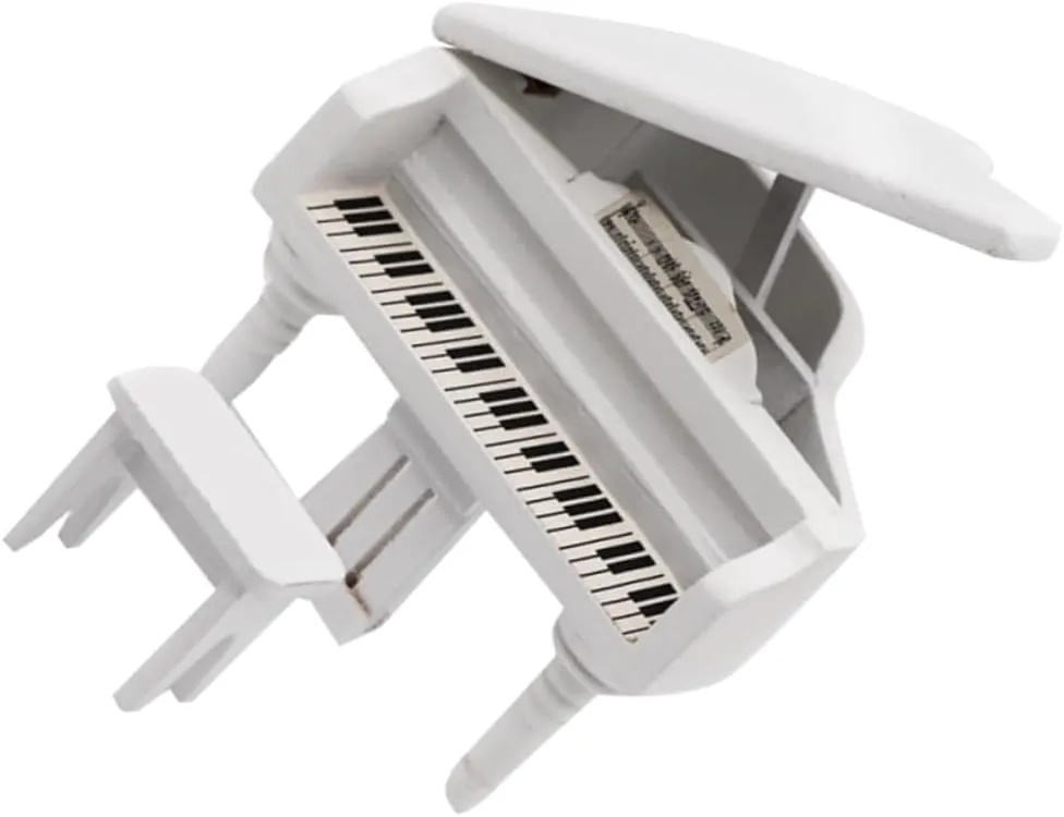 VICASKY Tabletop Models 1:12 Scale Mini Piano Grand Piano Model Ornament Home Decor
