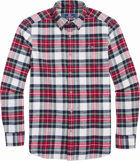 vineyard vines Men's Plaid Flannel Shirt