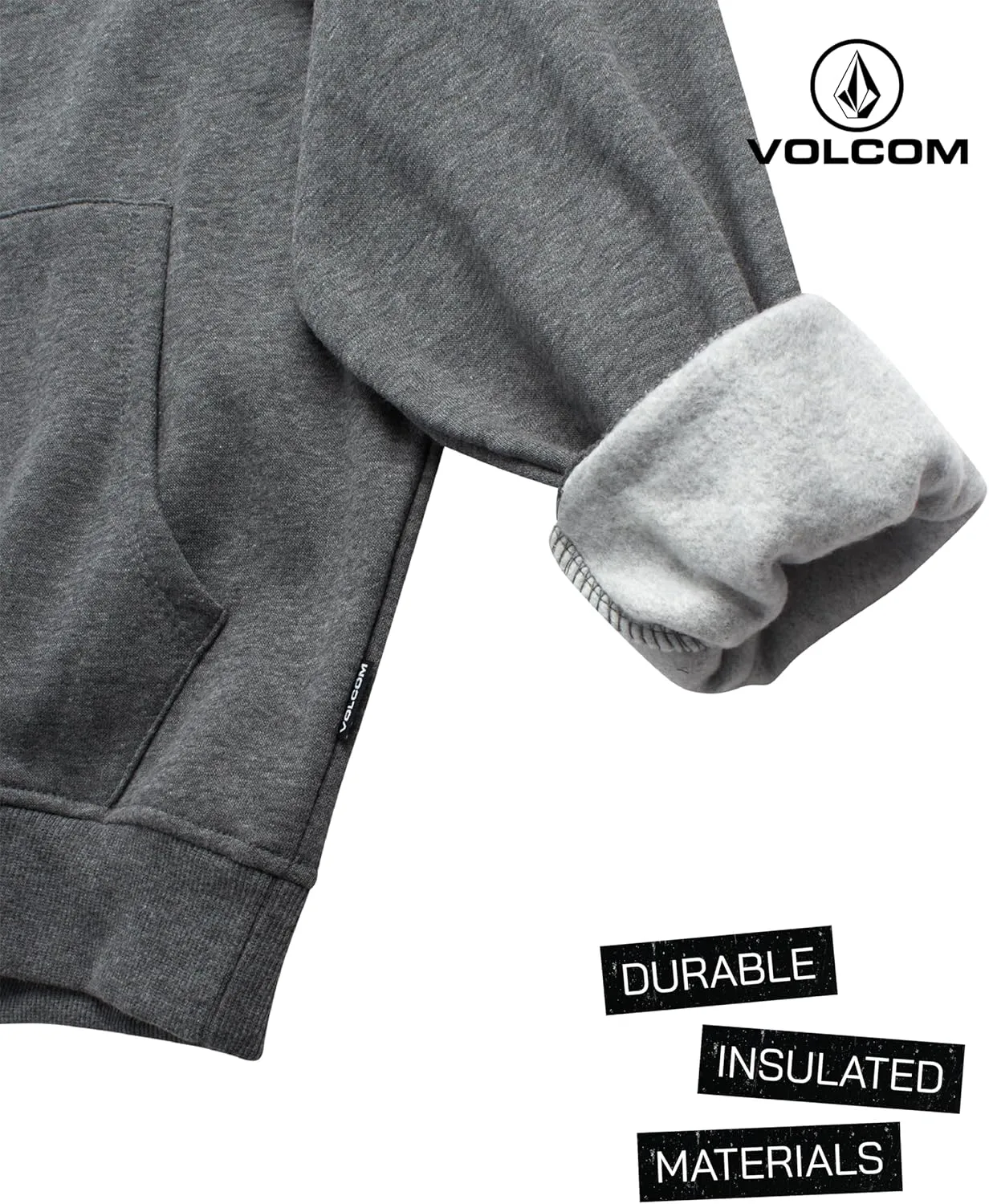 Volcom Boys' Active Tracksuit Set - 2 Piece Athletic Performance Fleece Hoodie Sweatshirt and Jogger Sweatpants (Sizes: 4-20)