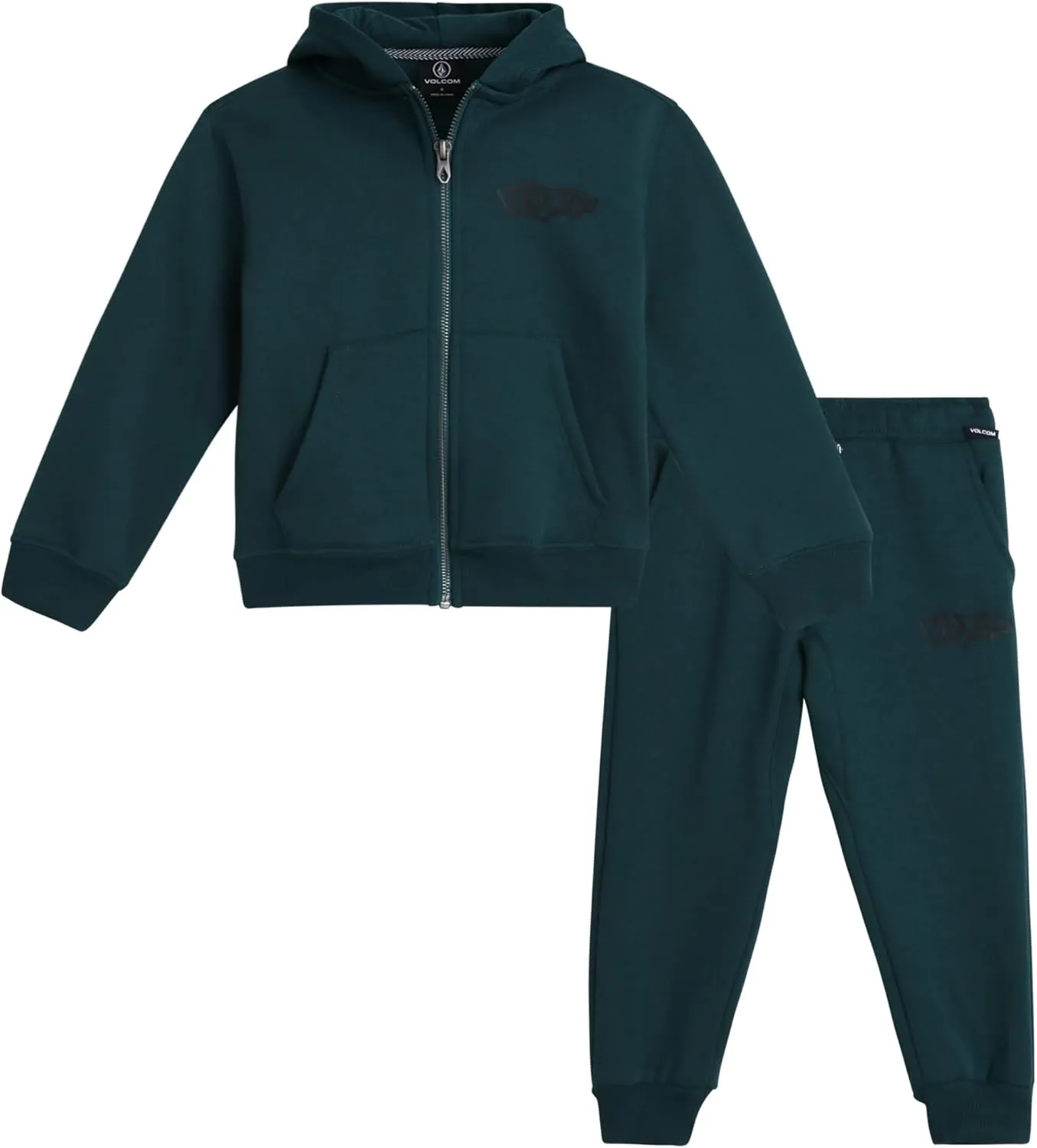 Volcom Infant Baby Boys' Tracksuits - 2 Piece Soft Fleece Full Zip Up Hoodie and Jogger Pants Set for Toddler Boys (12M-7)