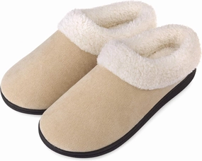 VONMAY Fuzzy House Slippers for Women Memory Foam Slippers with Fleece Collar Indoor Outdoor