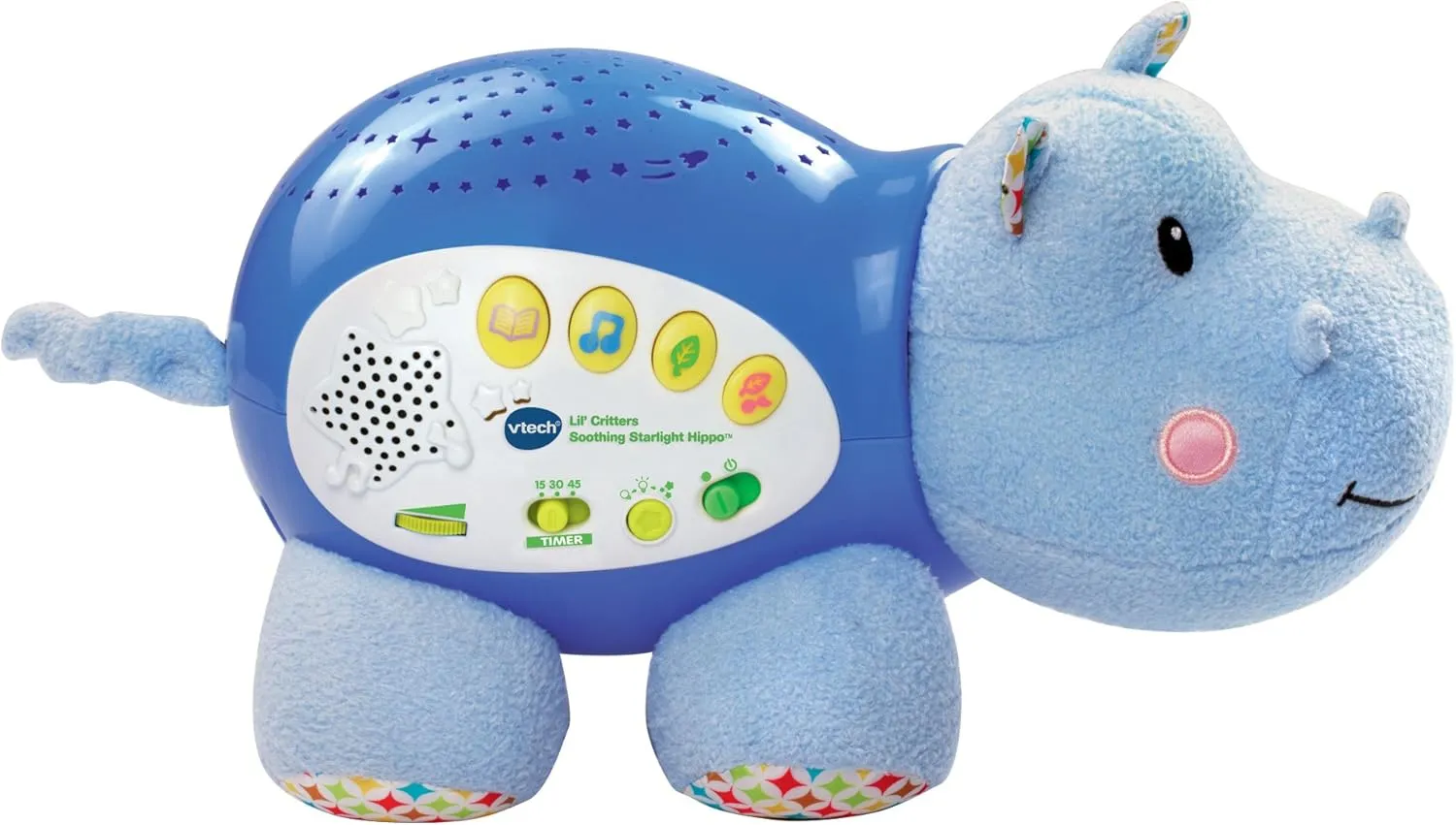 VTech Baby Lil' Critters Soothing Starlight Hippo, Blue