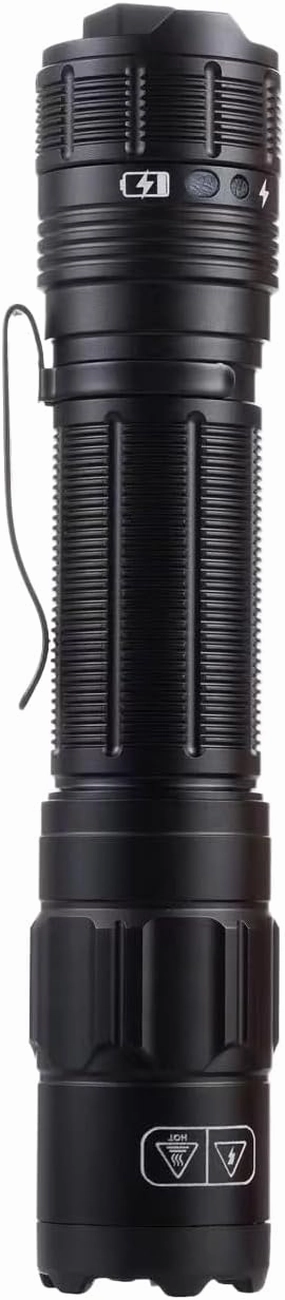 W-01 Stun Gun Ultrapowerful Rechargeable for Men Women for Car & Self Defense Tactical Flashlight for Person Safety