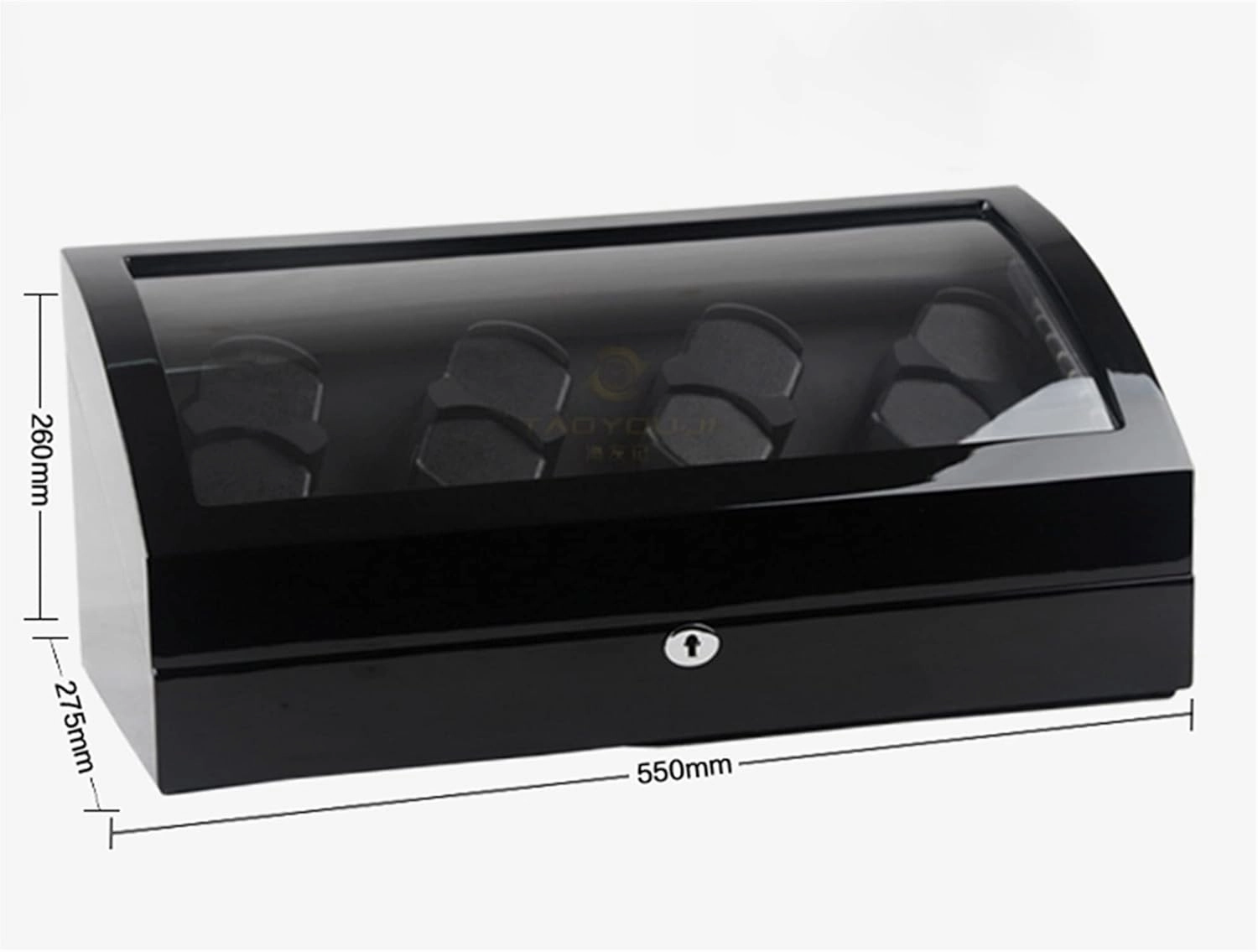 Watch Display Box High End Watch Winder for 8 Watches   8 Storages Large Capacity Watches Display Box with Led Lights Soft Flexible Watch Pillows Super Quiet,Black a-8 8