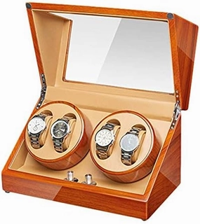 Watch Shaker Automatic Watch Winder Box 4 Quiet Motor Wood Shell Piano Paint Exterior Flexible Watch Pillows for Man Women Watches