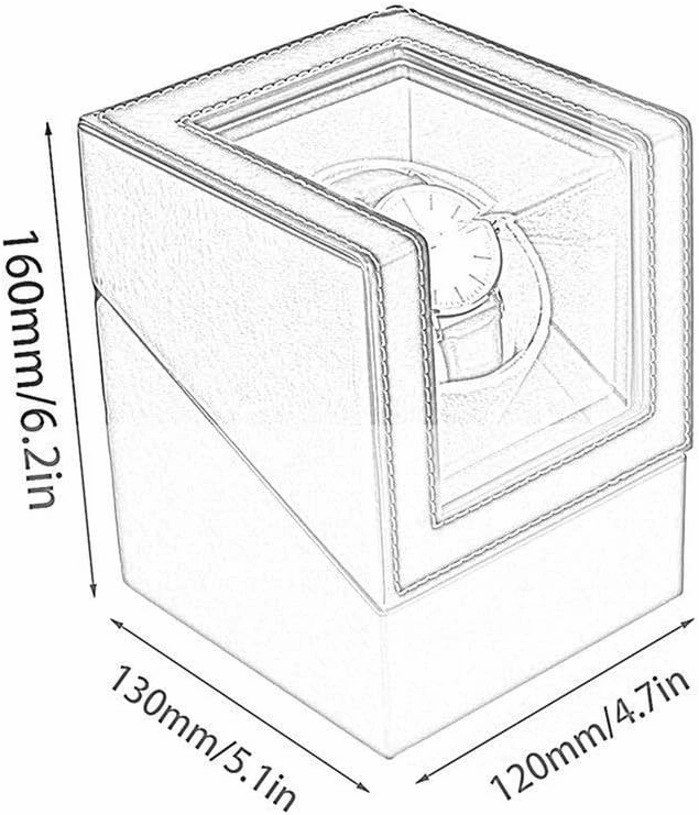 Watch Watch Winder Box for Automatic Watches, Wood Shell Piano Paint Exterior and Extremely Silent Motor Watches Beautiful Home,Pattern Black