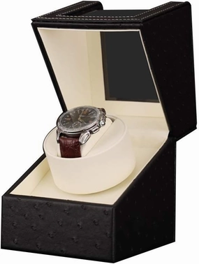 Watch Watch Winder Box for Automatic Watches, Wood Shell Piano Paint Exterior and Extremely Silent Motor Watches Beautiful Home,Pattern Black