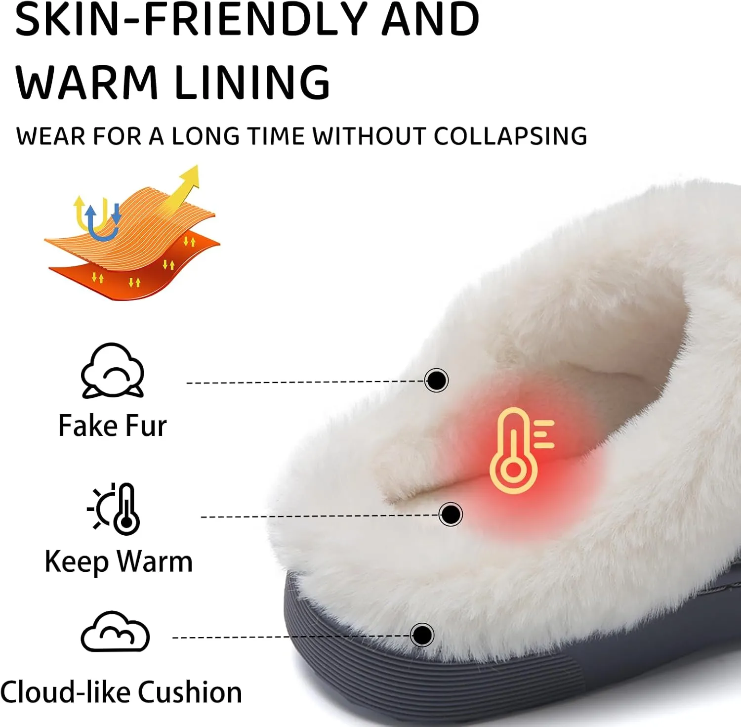 WateLves Girls Slippers Memory Foam Toddler Kids Comfort Wool-Like Plush Fleece Lined House Shoes for Indoor & Outdoor