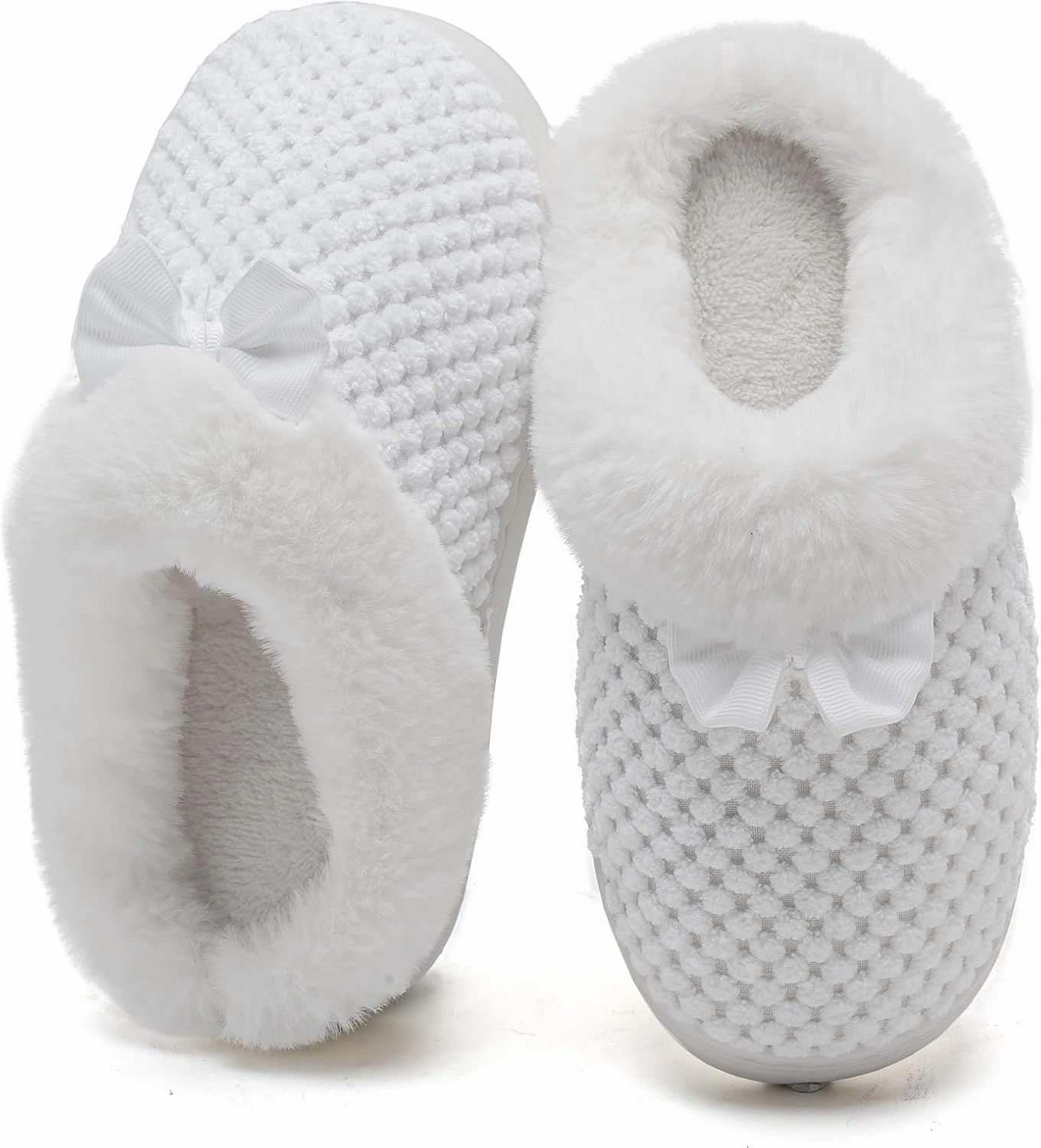 WateLves Girls Slippers Memory Foam Toddler Kids Comfort Wool-Like Plush Fleece Lined House Shoes for Indoor & Outdoor