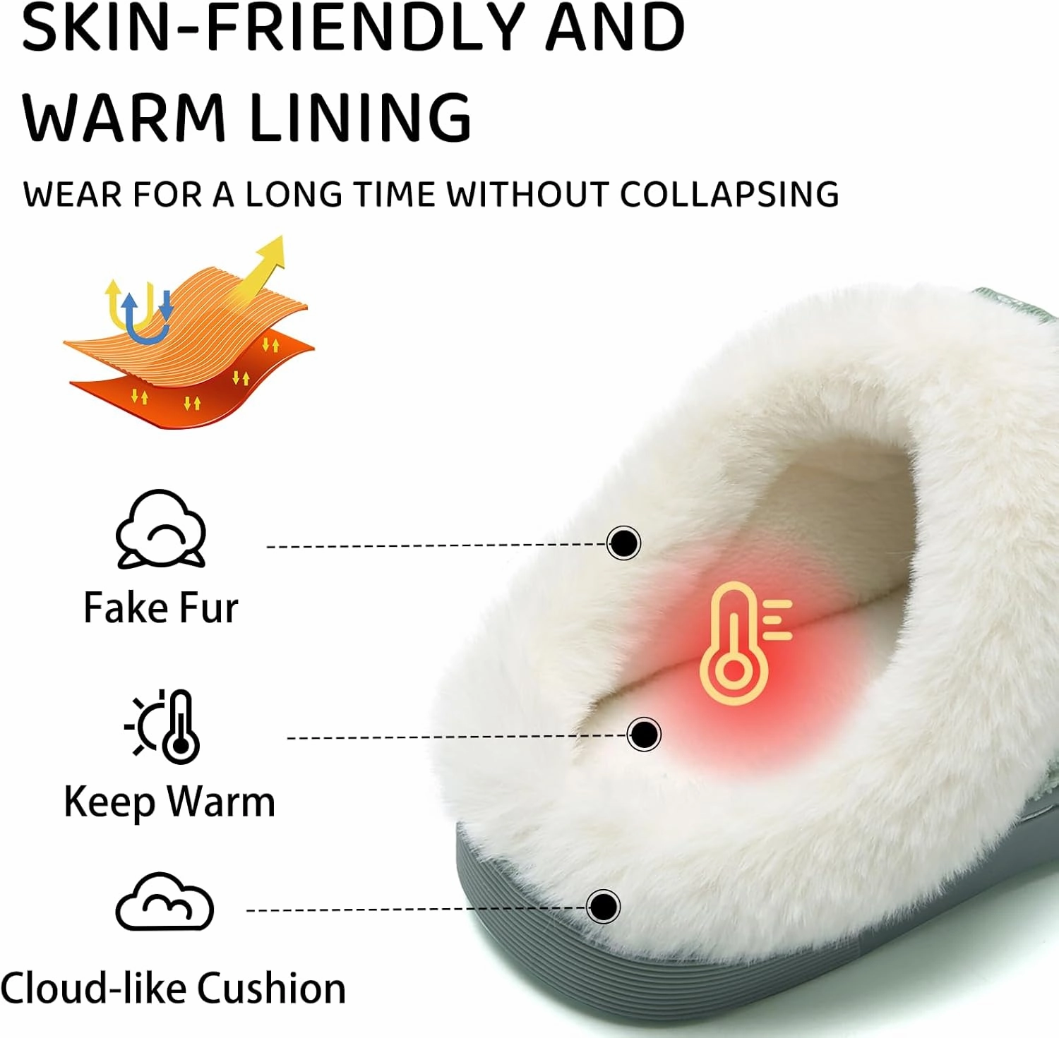 WateLves Girls Slippers Memory Foam Toddler Kids Comfort Wool-Like Plush Fleece Lined House Shoes for Indoor & Outdoor