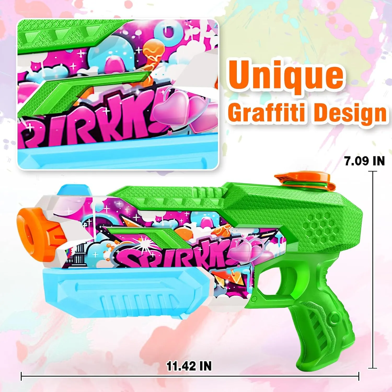 Water Gun for Adults Kids: 600CC 6 Pack Squirt Blasters Super Water Guns for Adults Kids,Water Gun Outdoor Toys High Capacity Summer Soaker for Swimming Pool Beach Fighting, Long Shooting Distance