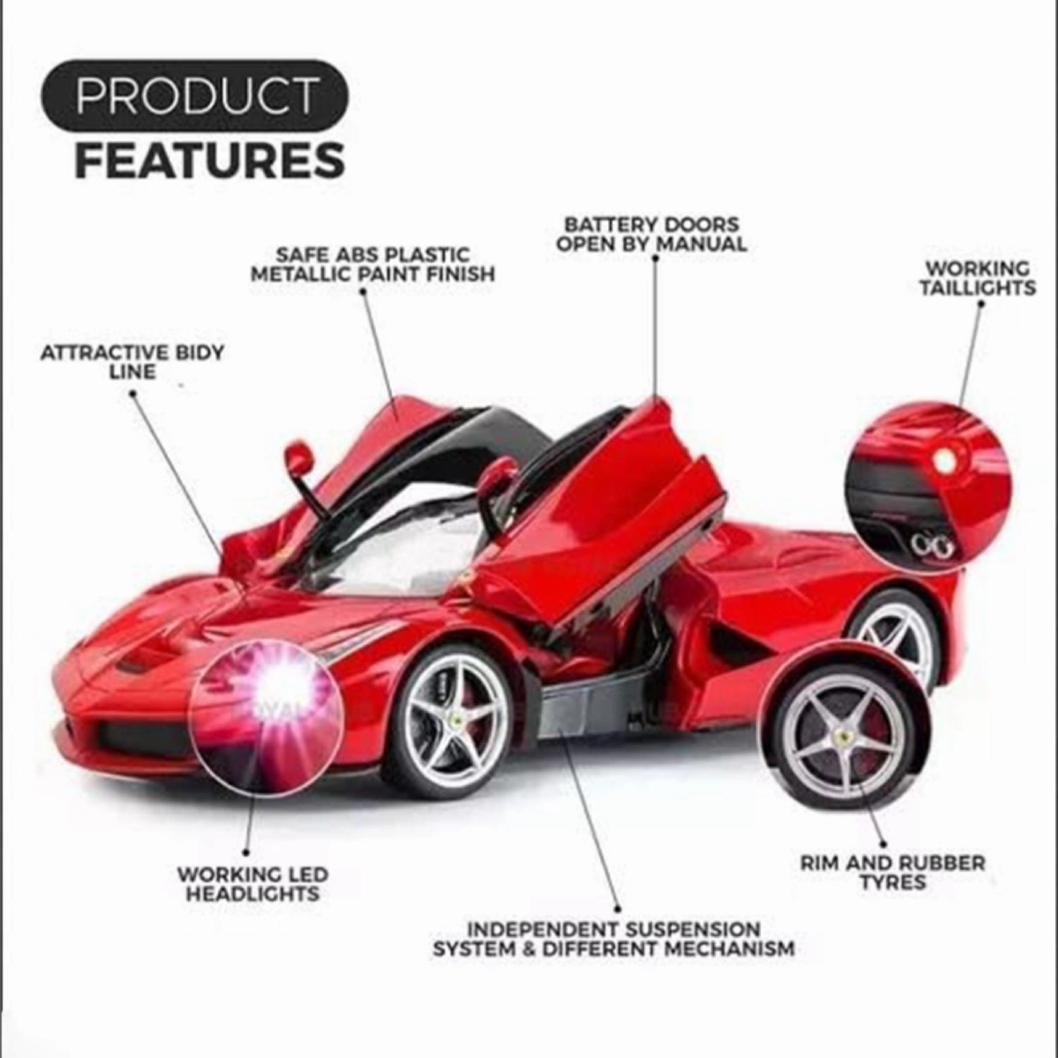Webby Remote Controlled Super Car with Opening Doors