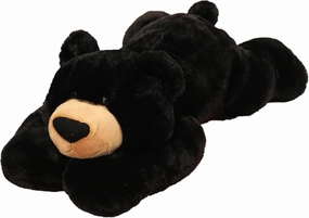 Weighted Stuffed Animal, 6.2 lbs Black Bear Plush Toy & Throw Pillow Gift for Boys & Girls, 29.5 inch