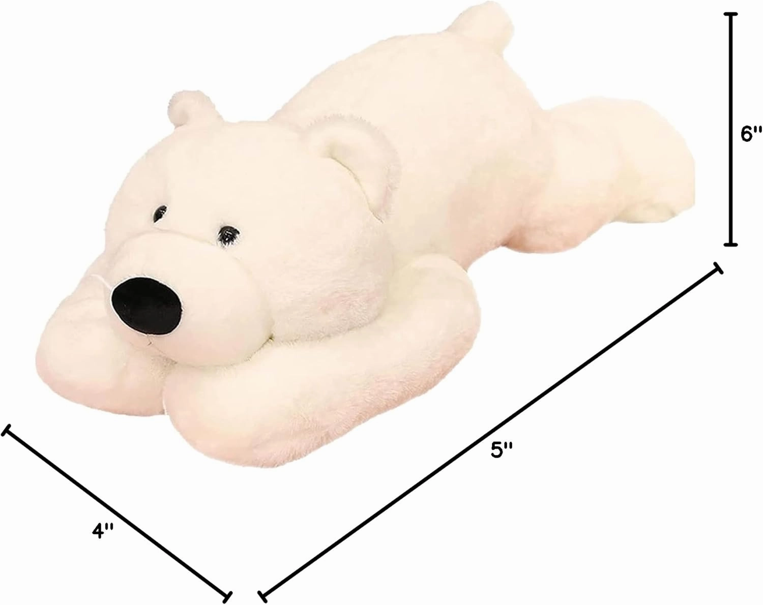 Weighted Stuffed Animals, 19.7" 3.3lbs Weighted Bear Stuffed Animal Toy Cute White Bear Plush Pillow Weighted Plush Animals Toy