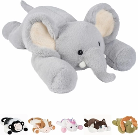 Weighted Stuffed Animals Elephant - 25" Big Stuffed Animal Toy Pillow for Kids & Adults, 5 lbs Ultra-Soft Washable Weighted Plush