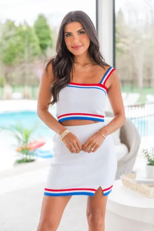 Where Liberty Dwells White Knitted Sweater Set FINAL SALE