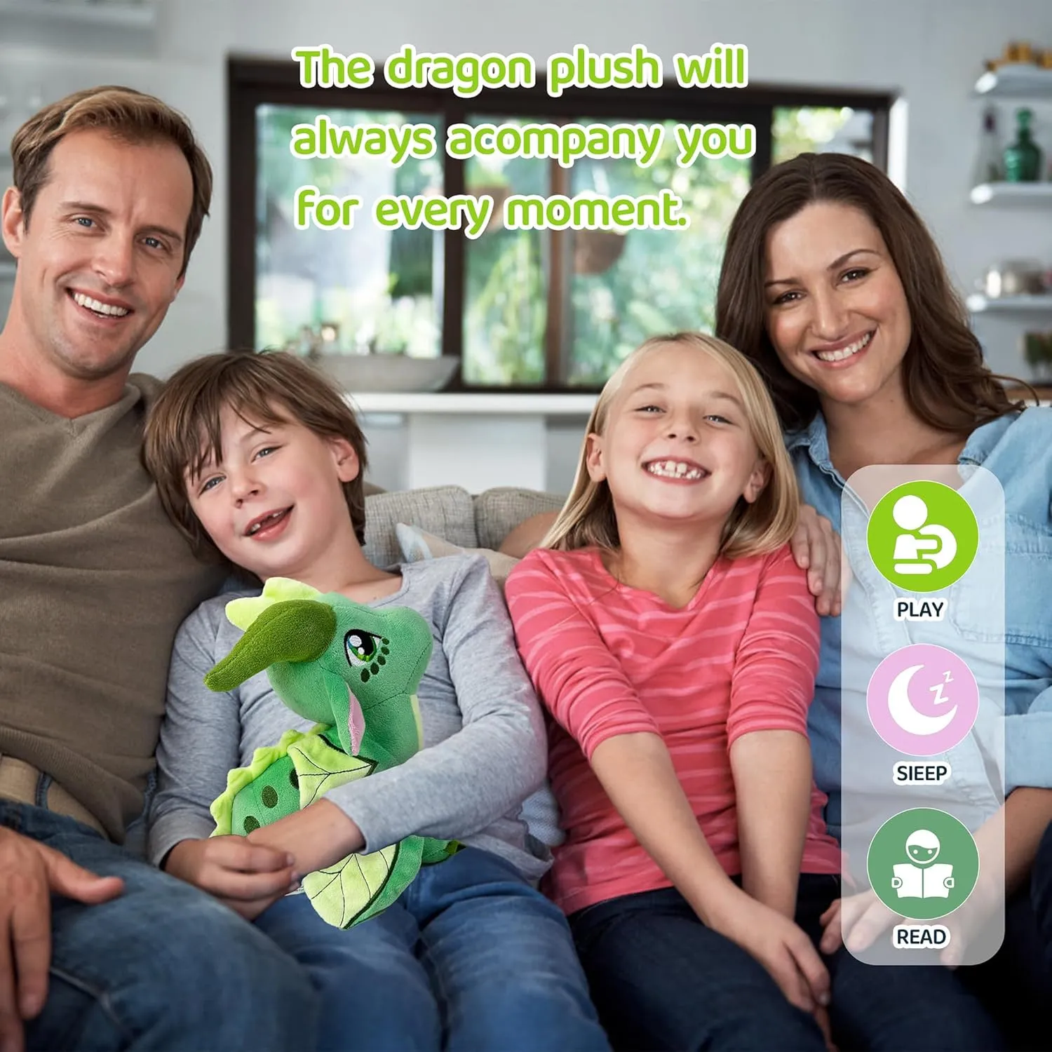 Wings Dragon Plush Toys Stuffed Animal Plushies Cute Dragon Figure Merch Present for Kids Aged 3  (Green)