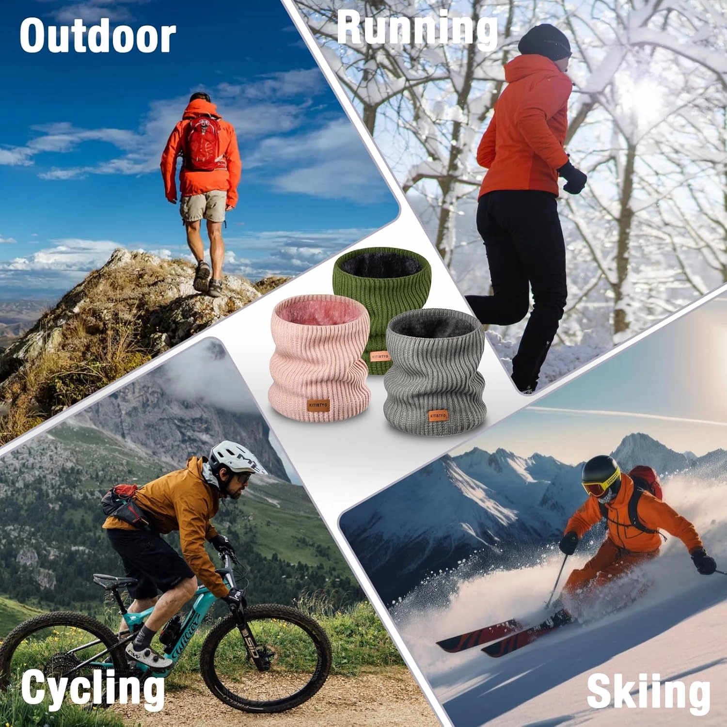 Winter Neck Gaiters & Ski Mask,Winter Fleece Neck Warmer Face for Men &Women Windproof Gift