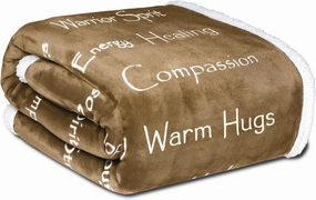 WOLF CREEK BLANKET - Compassion Blanket (Brand)- Strength Courage Super Soft Warm Hugs, Get Well Gift Blanket Plush Healing Thoughts Positive Energy Love & Hope with Comfort