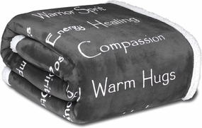 WOLF CREEK BLANKET - Compassion Blanket (Brand)- Strength Courage Super Soft Warm Hugs, Get Well Gift Blanket Plush Healing Thoughts Positive Energy Love & Hope with Comfort