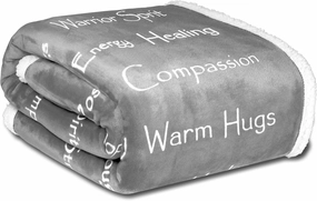 WOLF CREEK BLANKET - Compassion Blanket (Brand)- Strength Courage Super Soft Warm Hugs, Get Well Gift Blanket Plush Healing Thoughts Positive Energy Love & Hope with Comfort