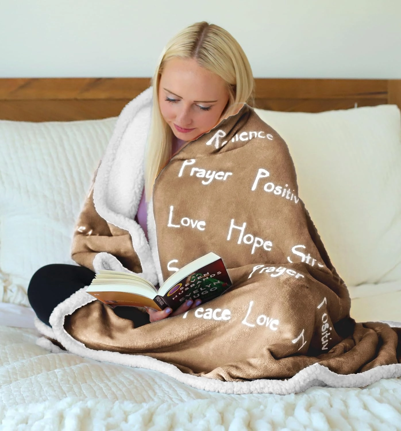 WOLF CREEK BLANKET - Compassion Blanket (Brand)- Strength Courage Super Soft Warm Hugs, Get Well Gift Blanket Plush Healing Thoughts Positive Energy Love & Hope with Fluffy Comfort