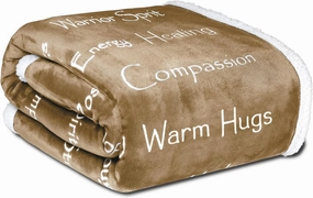 WOLF CREEK BLANKET - Compassion Blanket (Brand)- Strength Courage Super Soft Warm Hugs, Get Well Gift Blanket Plush Healing Thoughts Positive Energy Love & Hope with Fluffy Comfort