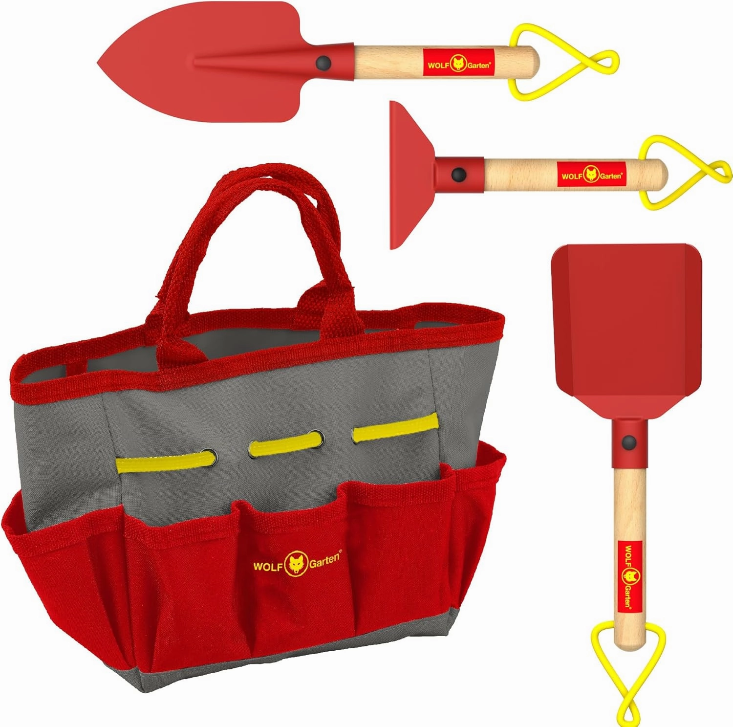 Wolf Garten Garden Tool Set SGH007-04-W I 4-Piece Garden Tool Set with Garden Bag for Children I Toy for Children from 3 Years