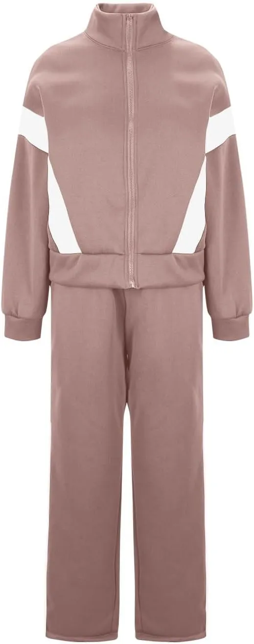 Women Active Wear 2 Piece Sets Sports Tracksuit Zipper Sweatshirt Matching Pants Sets Athletic Clothing Sets