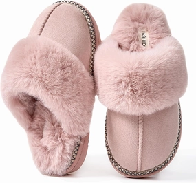 Women's Fuzzy Memory Foam Slippers Fluffy House Slippers Indoor and Outdoor Warm Gifts Trendy Anti-Skid House Shoes