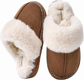 Women's Fuzzy Memory Foam Slippers Fluffy House Slippers Indoor and Outdoor Warm Gifts Trendy Anti-Skid House Shoes