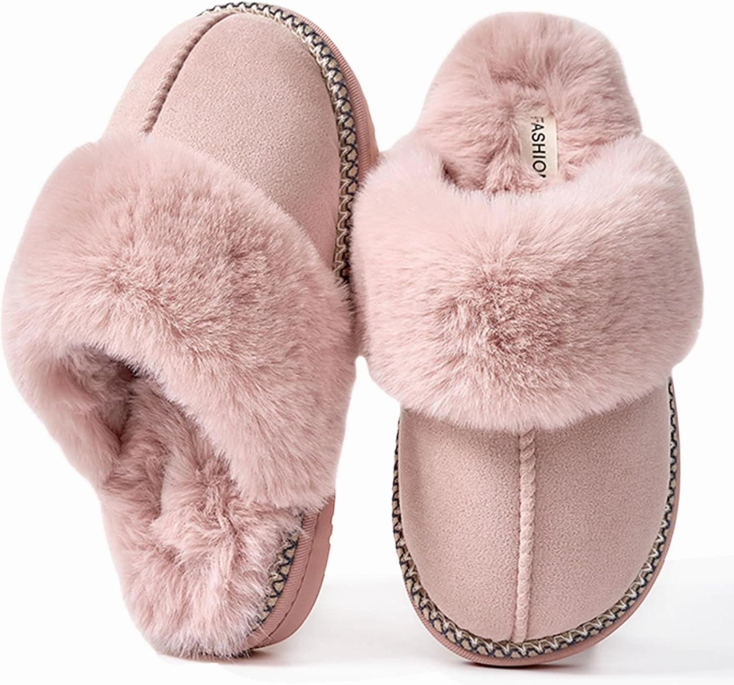 Women's Fuzzy Memory Foam Slippers Fluffy House Slippers Indoor and Outdoor Warm Gifts Trendy Anti-Skid House Shoes
