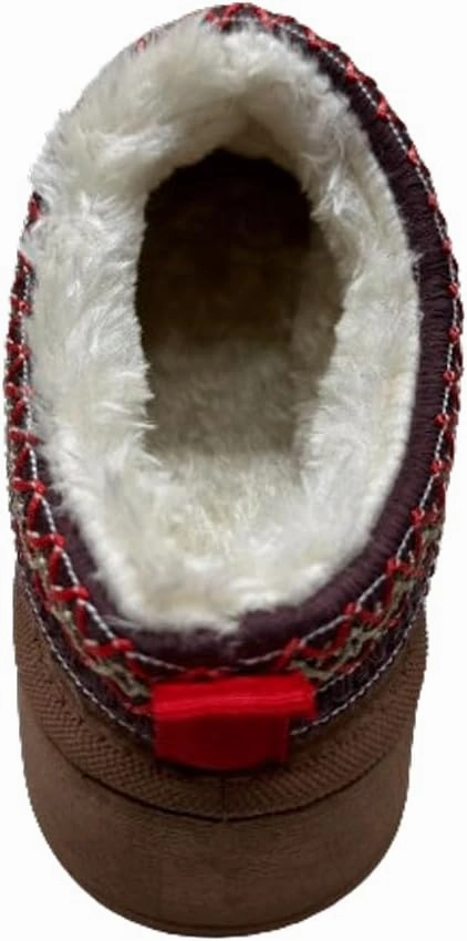 Women's Platform Mini Boots Short Ankle Boot Fur Fleece Lined Sneakers - Ice Angel Slipper Snow Sandals