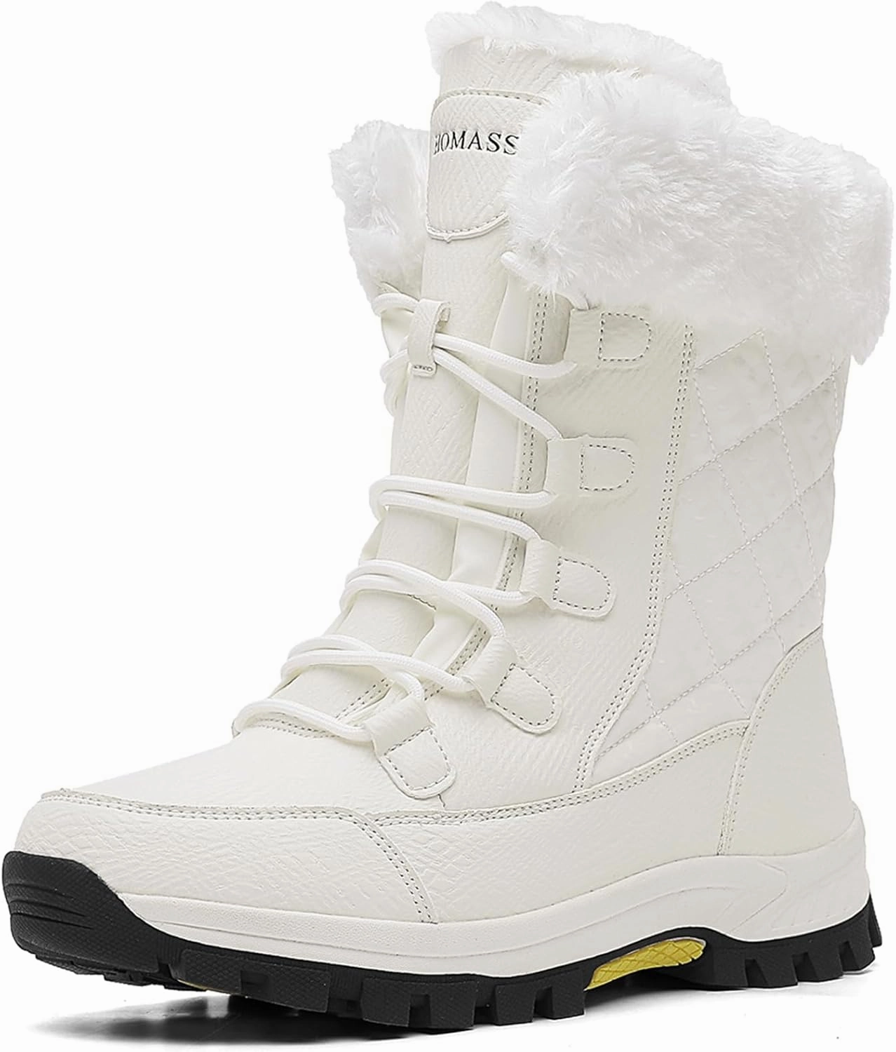 Women's Snow Boots Waterproof Winter Boot Walking Comfortable Hiking Outdoor Lace-Up Booties Fur Lined Mid Calf Warm shoes
