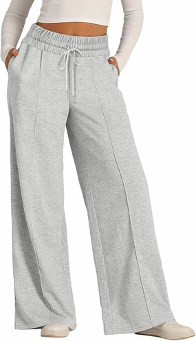Women's Wide Leg Sweatpant High Waist Baggy Casual Drawstring Running Joggers Pants with Pockets