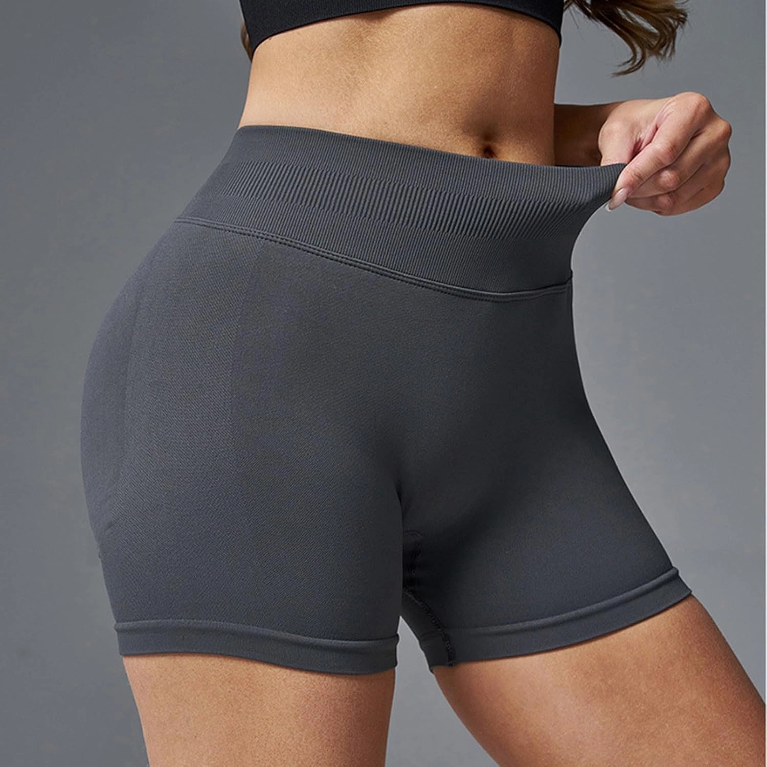 Women Workout Impact Shorts Women's Hip Lifting High Waisted Tummy Tightening Leggings High Waisted Butt Sculpting