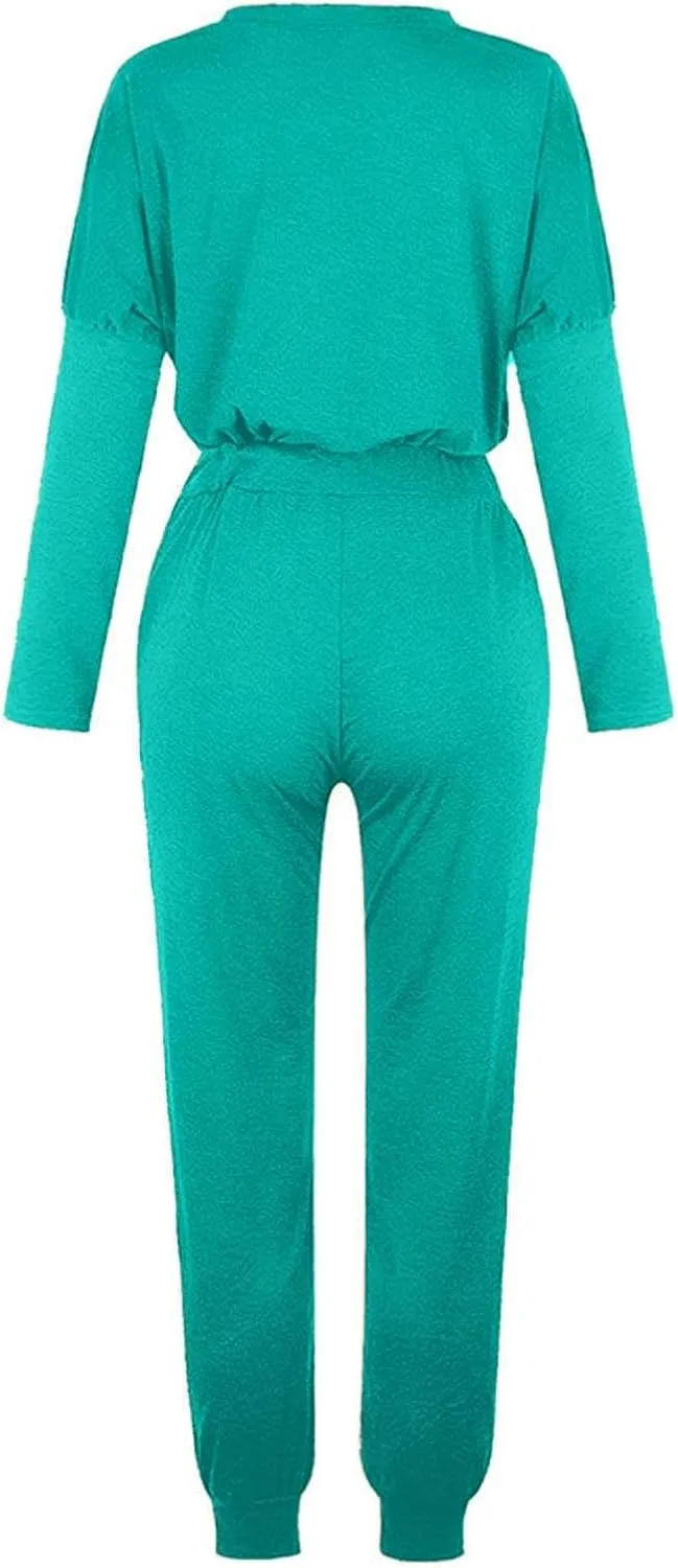 Women's 2 Piece Outfits Long Sleeve Crewneck Pullover Tops and Long Pant Tracksuit Sweatsuits with Sweatpants 2 Piece