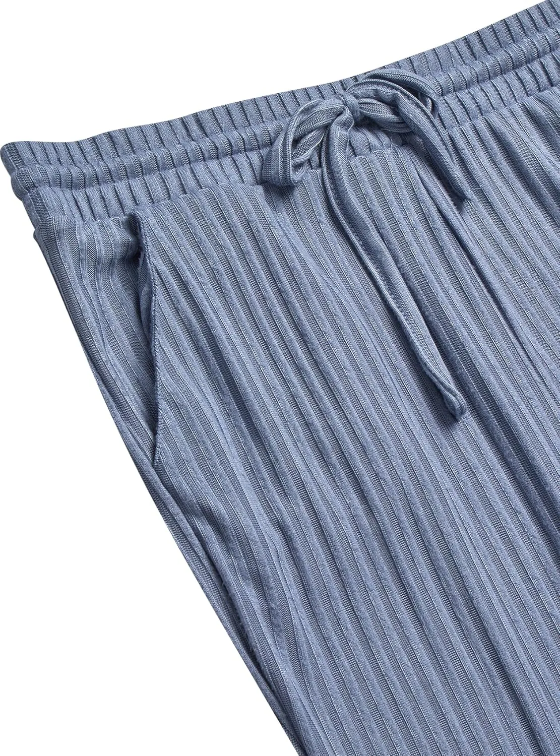Women's 4-Piece Pajama Set – Soft Hacci Knit Loungewear, Short Sleeve T-Shirt, Tank Top, Cardigan & Jogger Pants