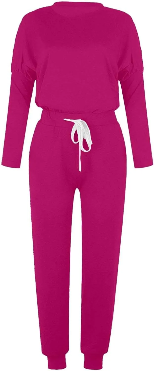 Women's Fall 2 Piece Lounge Outfit Crewneck Pullover Tops Long Pants Tracksuit Sweatsuits with Sweatpants Oversize