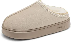 Women's Slippers Fluffy Winter House Shoes Beige