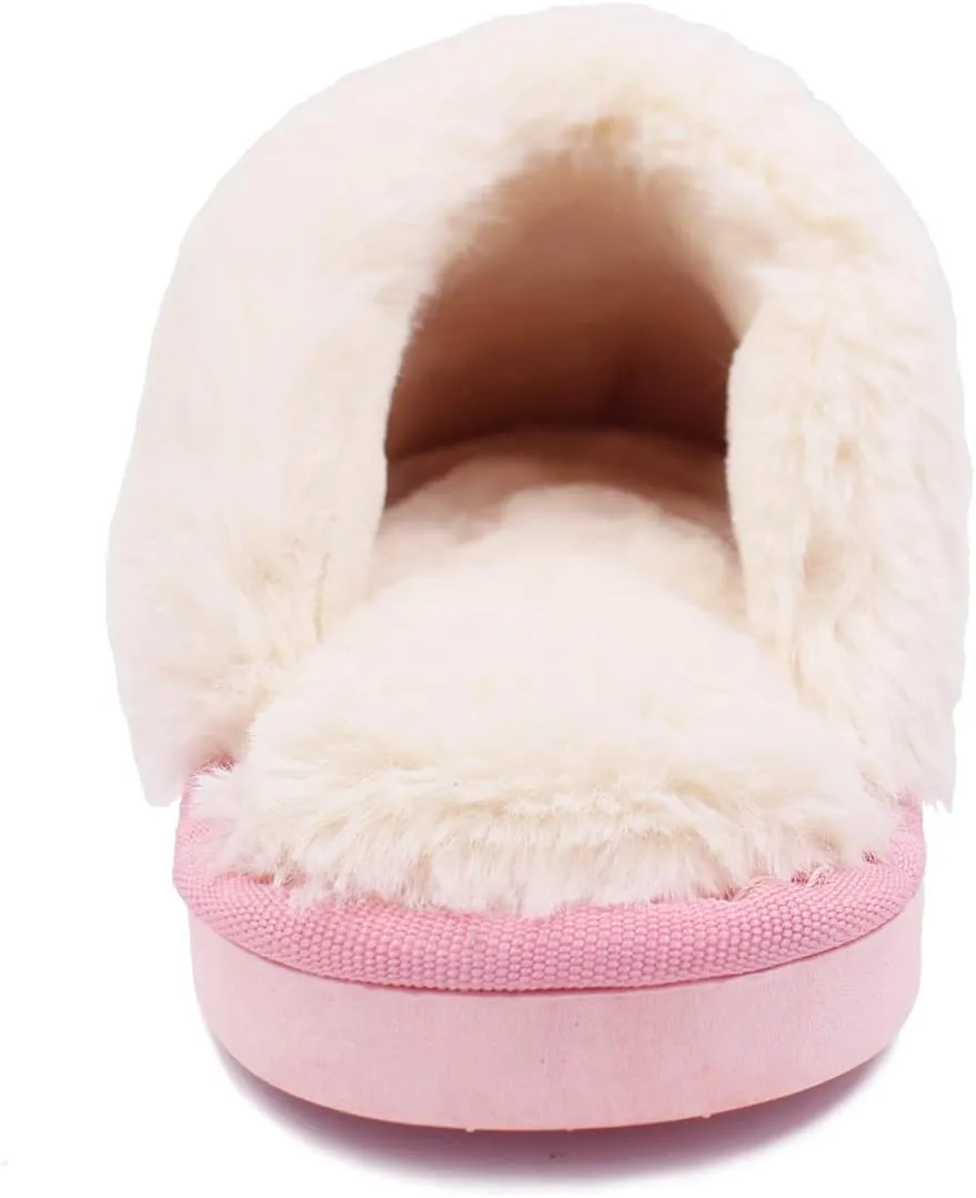 Womens Slippers Soft Plush Warm House Shoes Anti-Slip Fluffy Fur Indoor/Outdoor Slippers