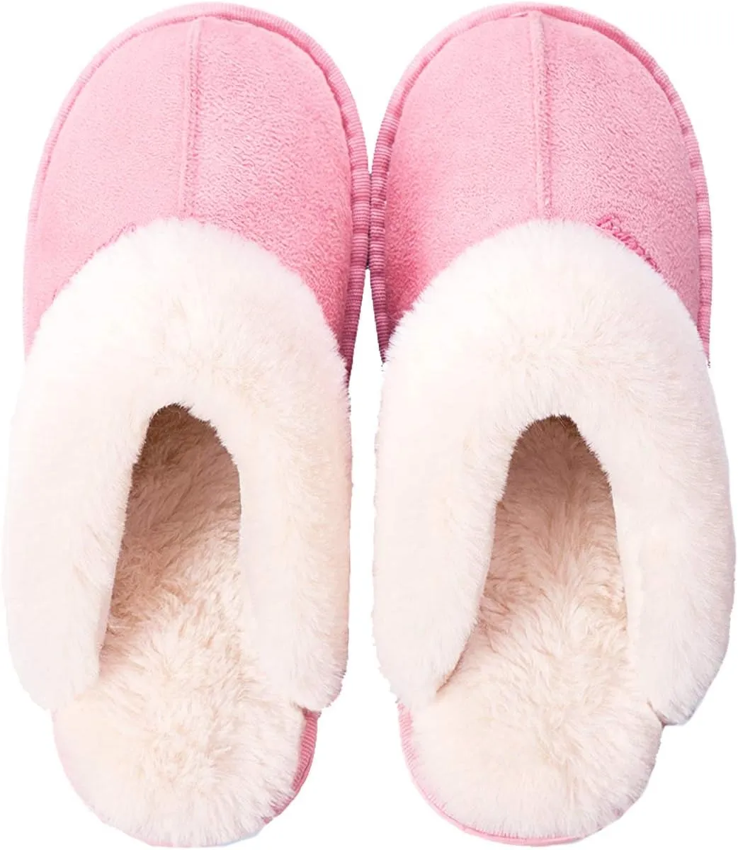 Womens Slippers Soft Plush Warm House Shoes Anti-Slip Fluffy Fur Indoor/Outdoor Slippers