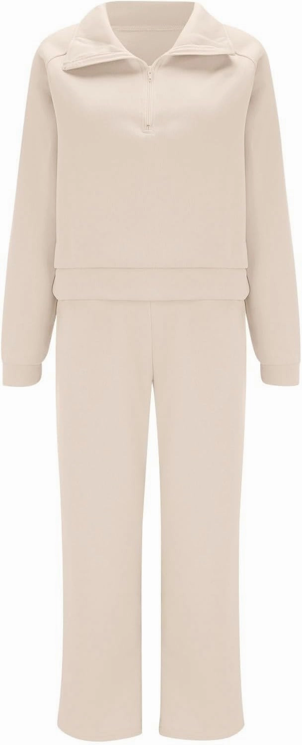 Womens 2 Piece Outfits Daily Solid Color Pants Spring and Autumn Set Lounge Fall Slim and Thin Sweatpants