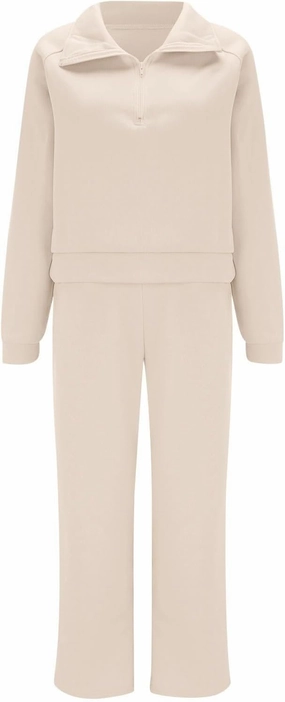 Womens 2 Piece Outfits Daily Solid Color Pants Spring and Autumn Set Lounge Fall Slim and Thin Sweatpants