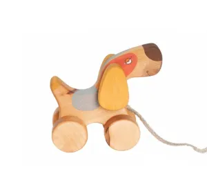 Wooden Pull Toy - Terrier Dog