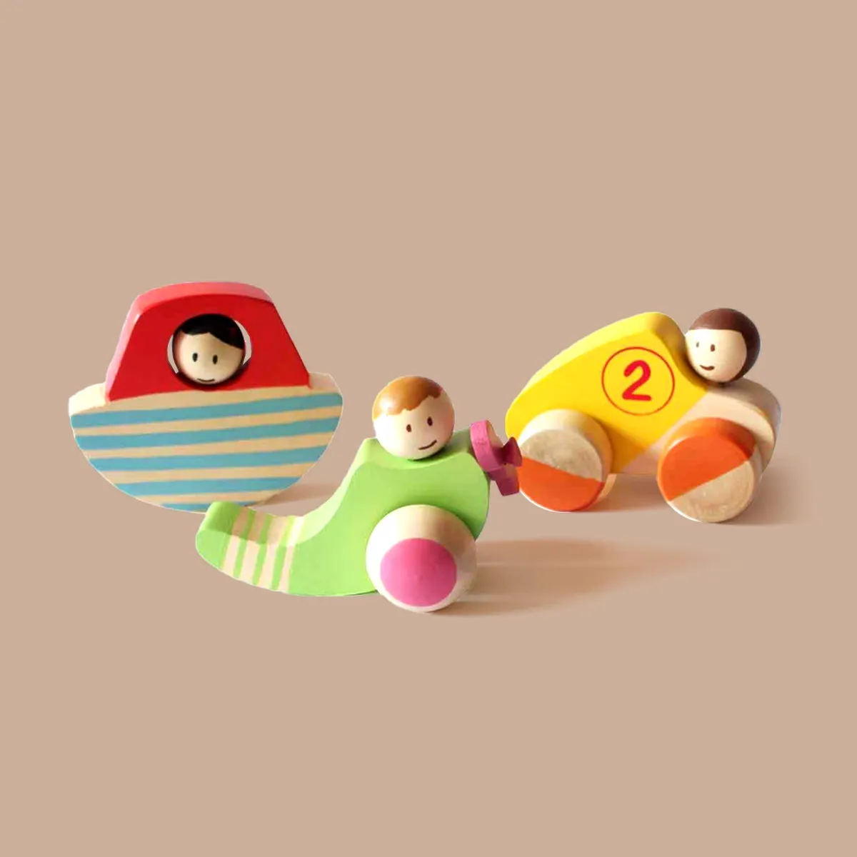 Wooden Vehicles- Set of 3  - 2 Years 