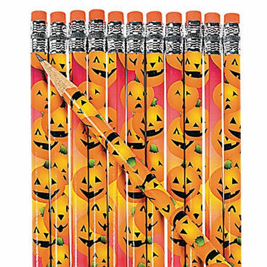 Wooden Halloween Pumpkin Pencils | 12ct