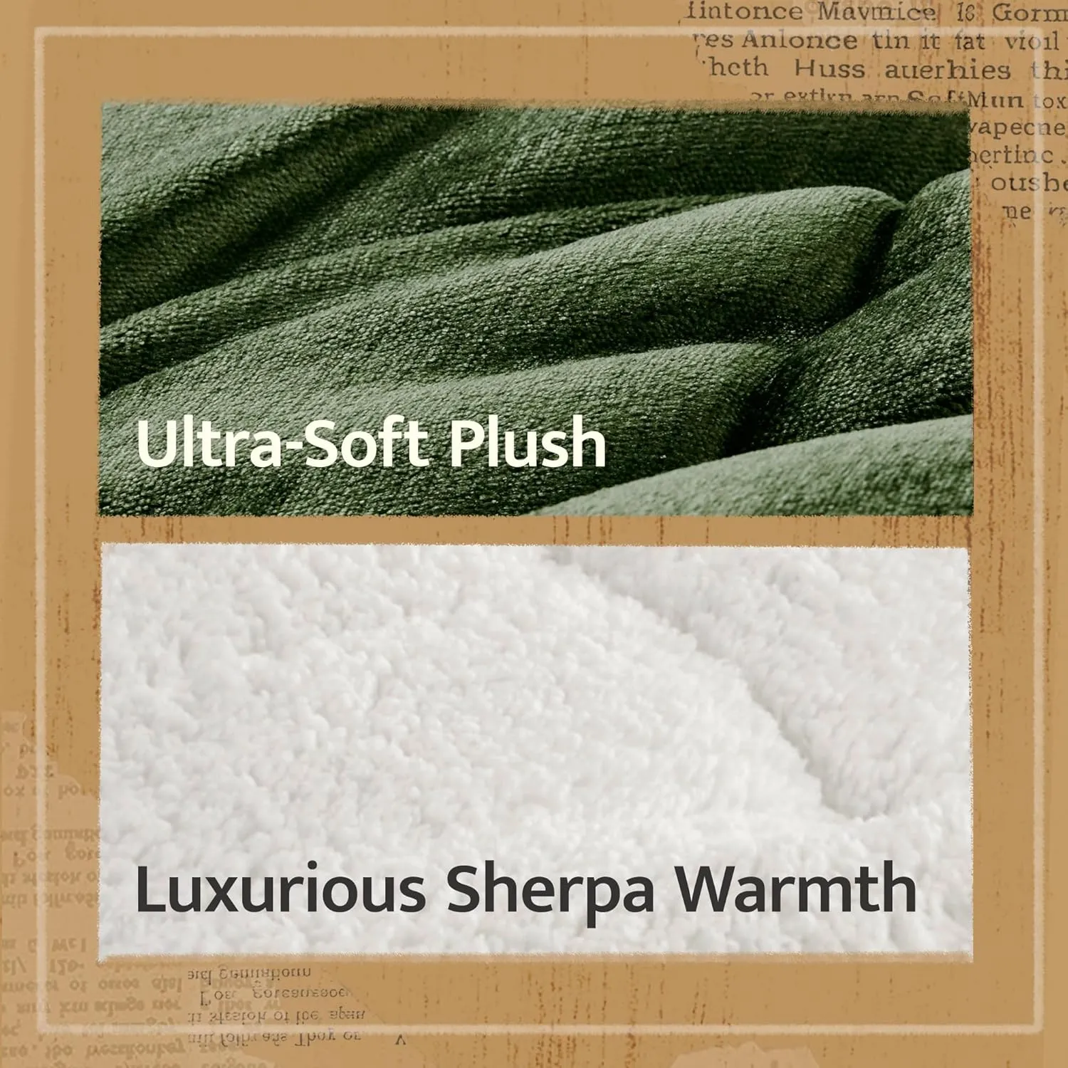 Woolrich Reversible Comforter Set Ultra Soft Plush to Sherpa, Down Alternative, Cold Weather Winter Warm Bedding, with Matching Sham, Decorative Pillow Green/Ivory King 4 Piece